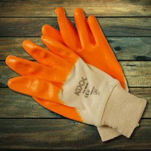 Glove Firm Yellow-Grey Large