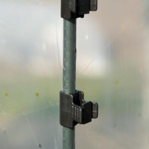 Tunnelfolie bevestigingsclip enkel zwart max. Ø16mm set a 4 stuks