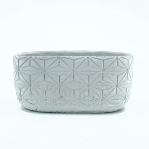 Oval geometric planter