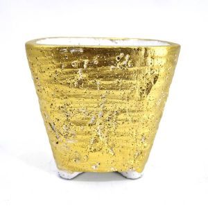 Diara Quadrat-Topf Gold 15 cm