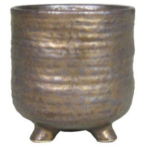 Topf Togo Bronze auf Füssen 14 cm