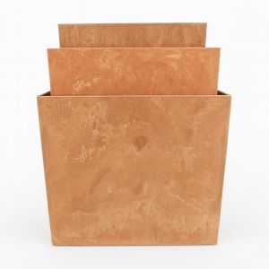 Set x3 Pot Maud Oak Studio White